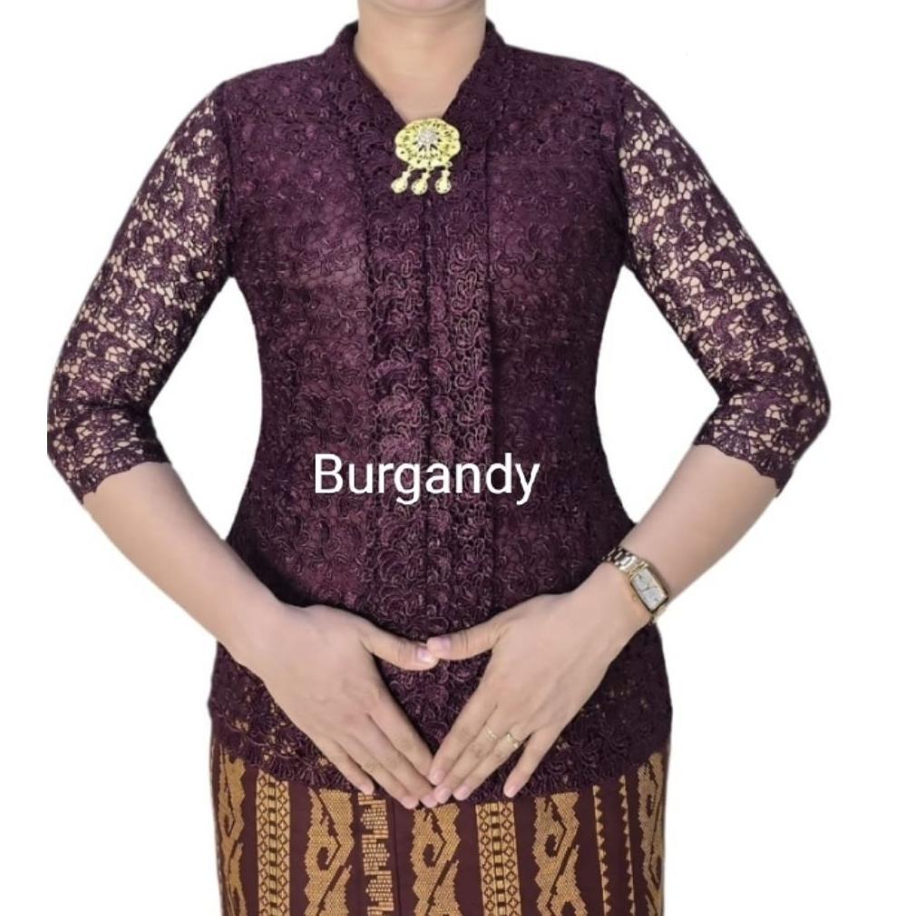 Unik Atasan Blus Brokat Hoki Premium