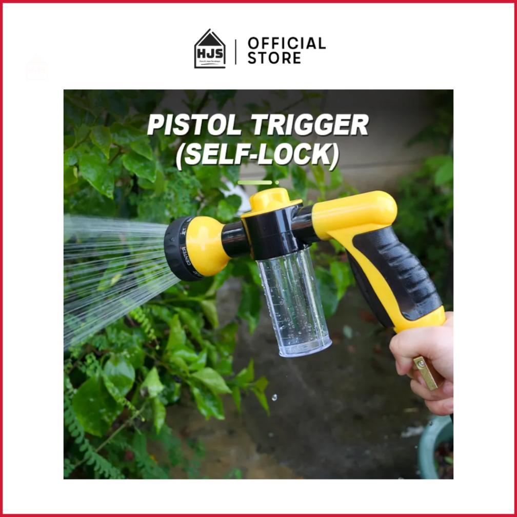 Bisa Cod Hjs Kepala Semprotan Air 8 Mode Semprot Sabun Garden Hose Nozzle Water Spray Gun Car Wash +