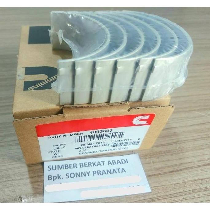Promo CUMMINS 4893693 LOWER CONROD BEARING CONNECTING ROD 6B ISB STD 6732-31-3420  6732313420  6732 
