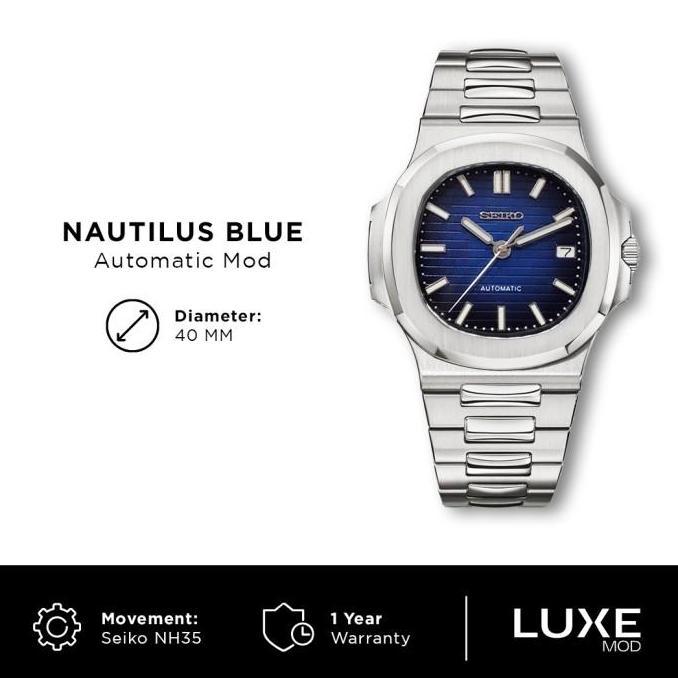 Seiko Nautilus Blue NH35 Automatic