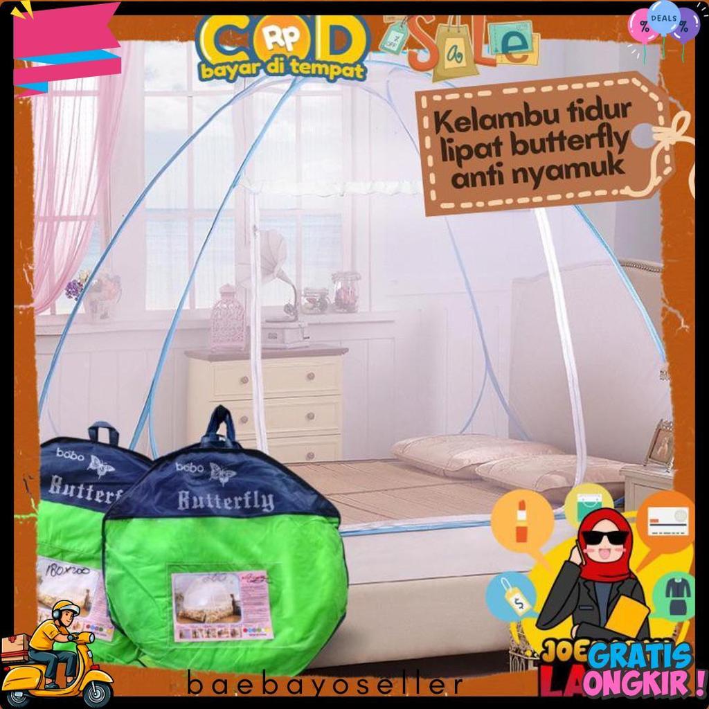 [Joeragan Lapak] Kelambu Tidur Anti Nyamuk Tenda Lipat Bayi Anak Dewasa Tudung Kasur Selambu Rsokr