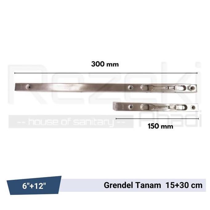 Terlaris - Grendel Tanam / Slot Pintu / 60cm / Flushbolt