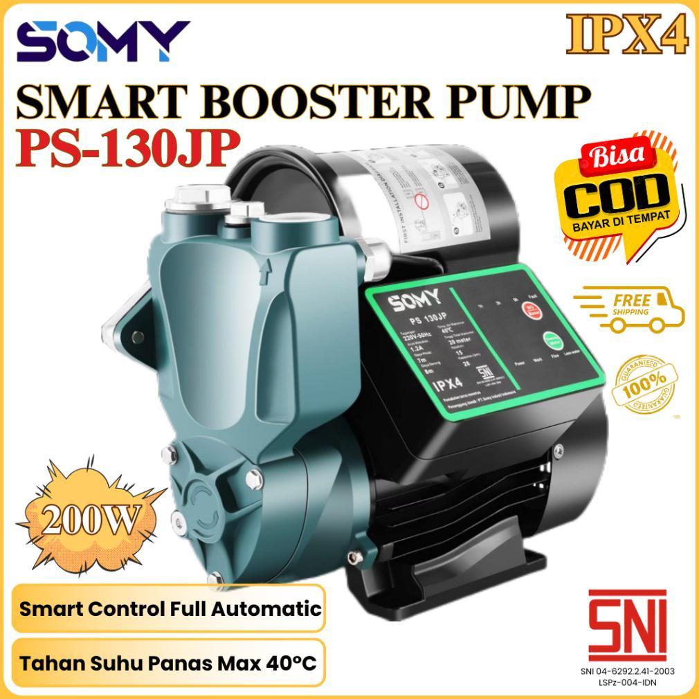 SOMY Pompa air PS-130JP Otomatis Pompa Air Listrik Pompa Penguat Tekanan Air Pompa Otomatis 200W