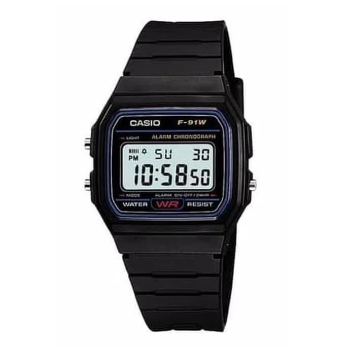 Casio Original Unisex F-91W-1Dg Rubber Strap High Quality