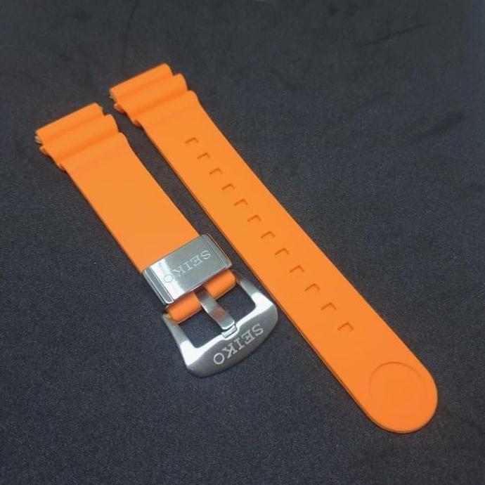 Orange Rubber Band Strap Seiko Diver Turtle Monster Samurai Tuna Harga Spesial