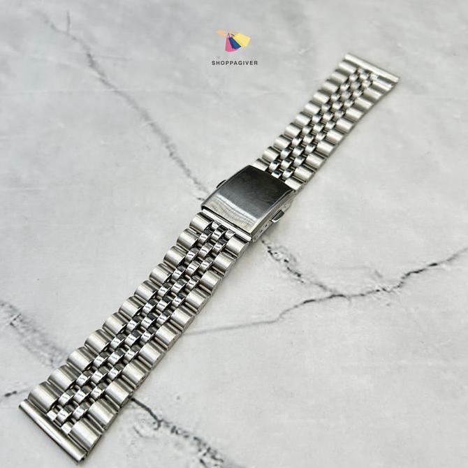 Jubilee Strap Tali Stainless Steel Classic Silver 18Mm 20Mm 22Mm Standard Lug Strap Lurus Best Selle