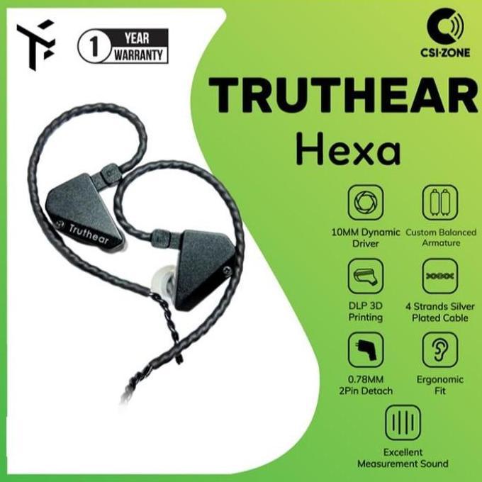 Jdg- Truthear Hexa 1Dd + 3Ba Hybrid Driver In Ear Monitor Earphone Noise Cancellation