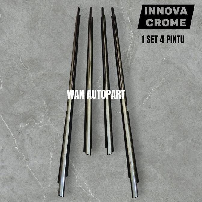 Weather Strip Karet Kaca Pintu Pelipit Luar Mobil Innova Crome Original