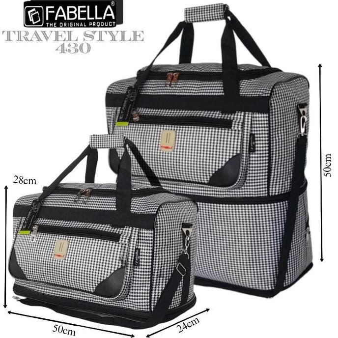 NEW Tas pakaian fabella Tasl tingkat tas travel besar tas jalan jalan tas mudik tas multifungsi tas 