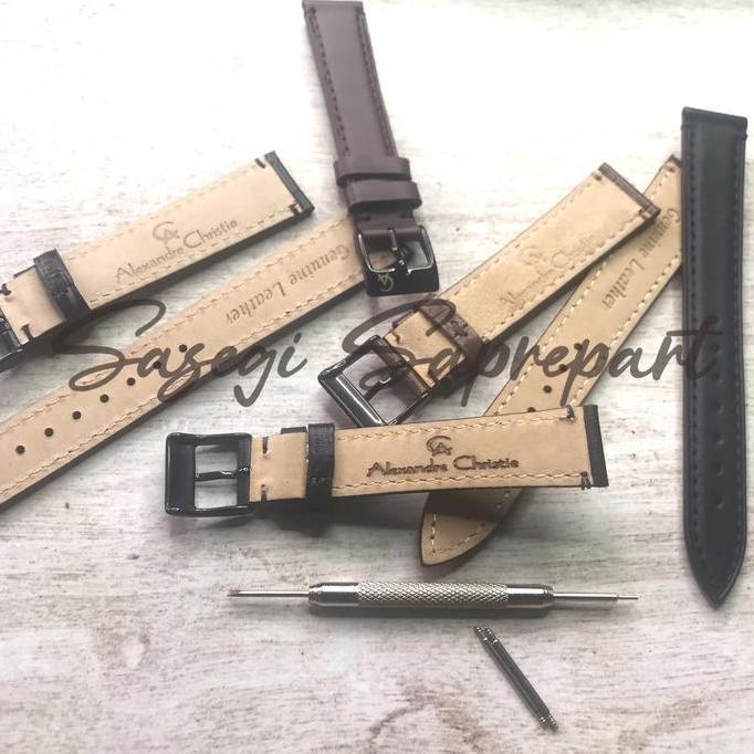 Strap Tali Jam Tangan Kulit Alexandre Christie Wanita Tali Kulit Ac Ladies Premium Baru