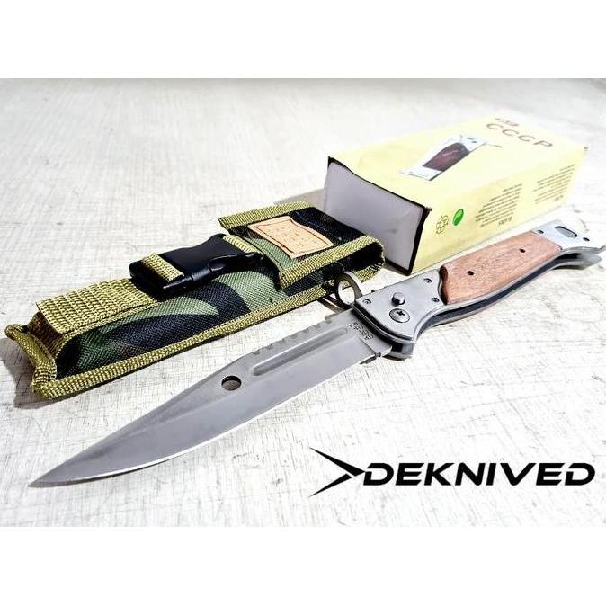 Naturalcam- Pisau Lipat Ak47 Automatic Survival Outdoor 14 Inch " Deknived "