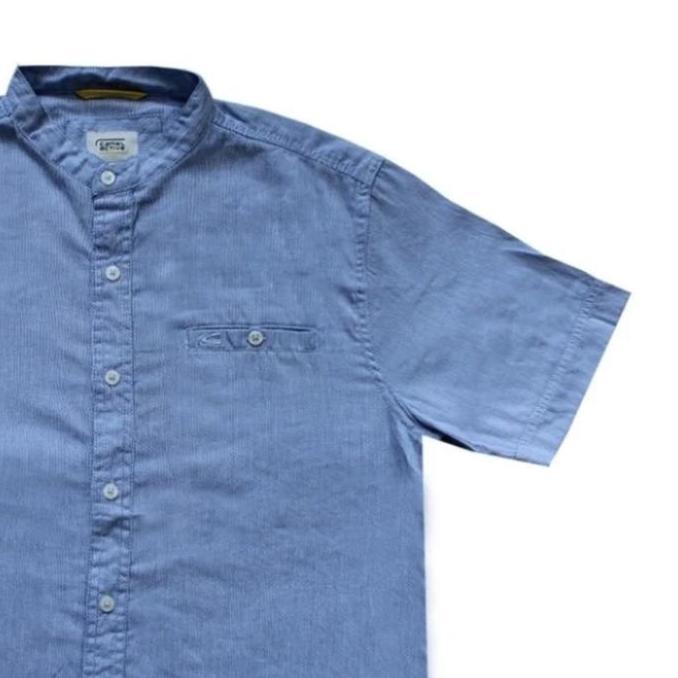 kemeja kerah sanghai camel active . blue orinal. katun 100%