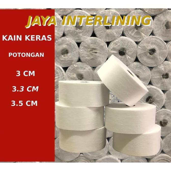 Lansungkirim- Kain Keras Gorden Interlining Semprot Lem Potongan