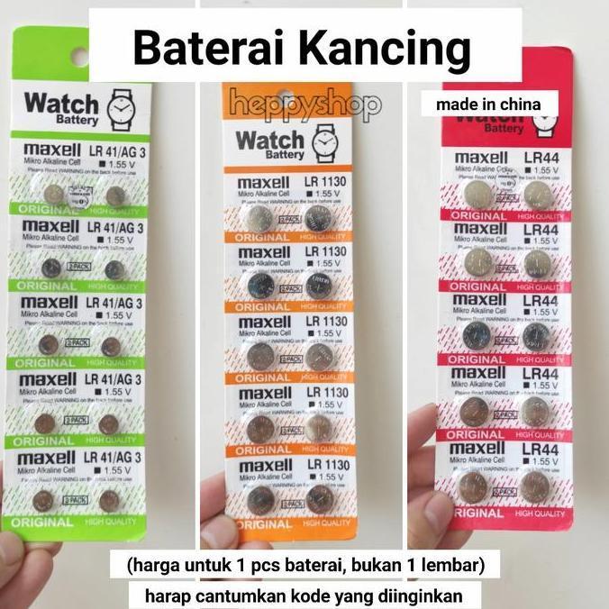 >>>>>] Baterai Kancing LR41 AG 3 LR 41 LR 1130 LR1130 LR 44 LR44