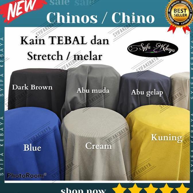 Lansungkirim- Kain Chinos Kain Chino Stretch Kain Chinos Meteran Bahan Premium