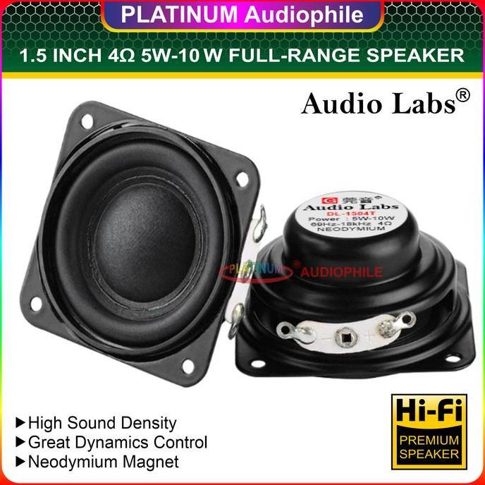 Jdg- Speaker Full Range 1.5 Inch 4 Ohm 5W-10W Hifi Speker Fullrange 1.5" Audio Labs Dl-1504