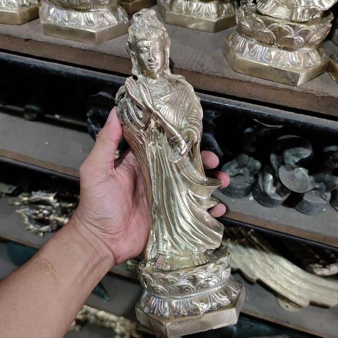 Silahkan Order] patung dewi kwan im kuningan 30cm