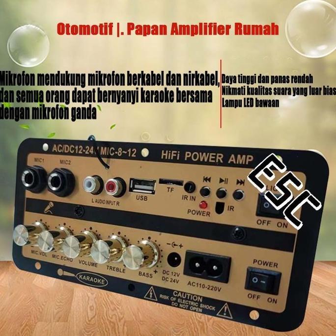 D30 PRO MAX Amplifier Board Karaoke Audio Bluetooth USB FM Radio TF Player Subwoofer AC-DC Fitur Kom