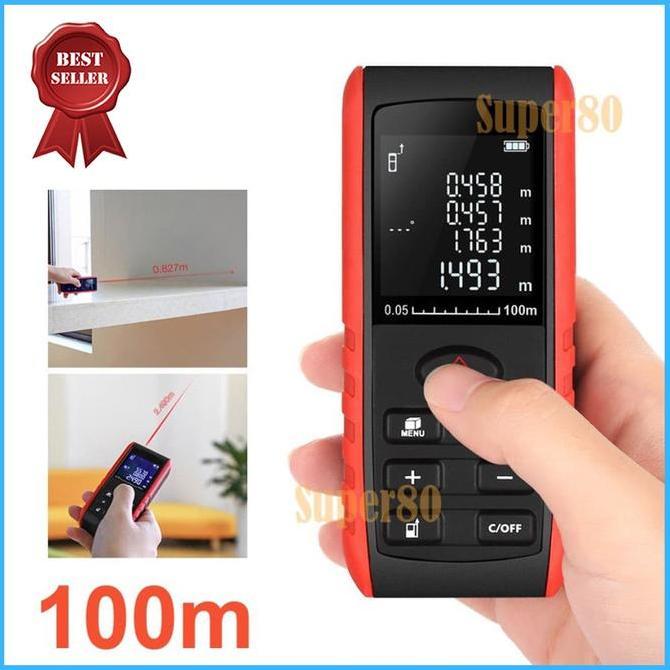 TERBARU - Meteran Laser  Digital Distance Meter 100m Meteran Digital Rangefinder 100 m