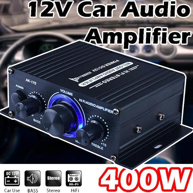 HIFI Car Audio Amplifier 400W - Equalizer - EQ - Power Audio - Power Amplifier - Power Ampli - Audio
