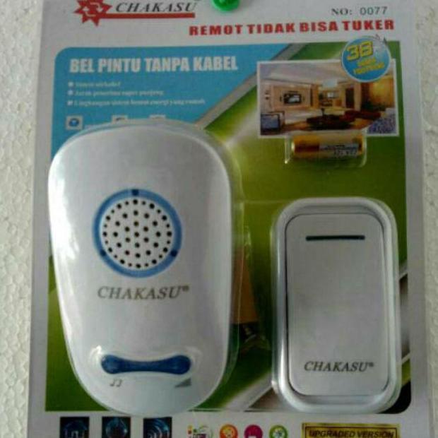 Bell Bel Pintu Rumah Wireless 1 Tombol / 2 Tombol Chakasu / Hattasu /
