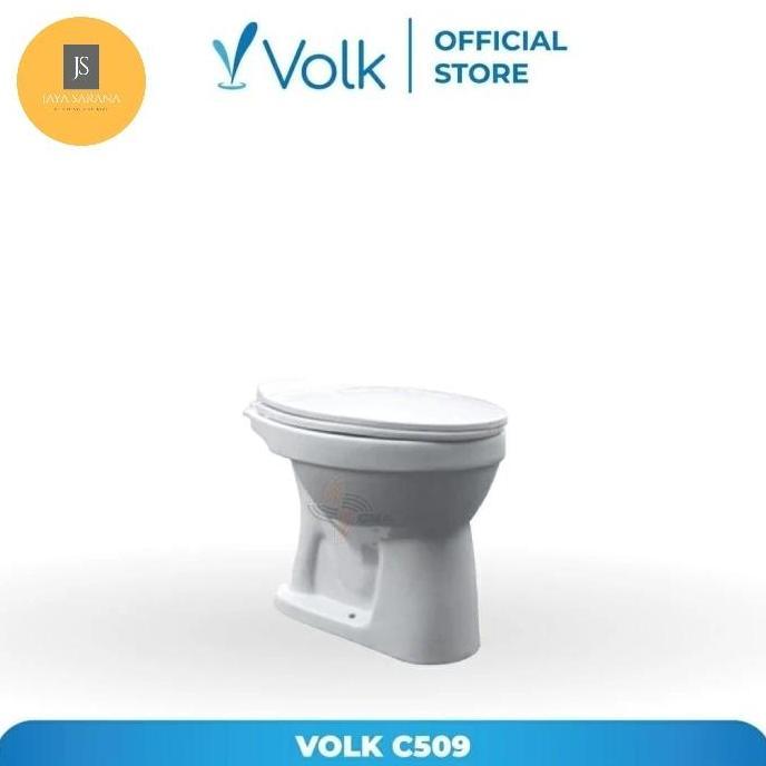 kloset duduk siram / kloset duduk tanpa tabung merk volk c509