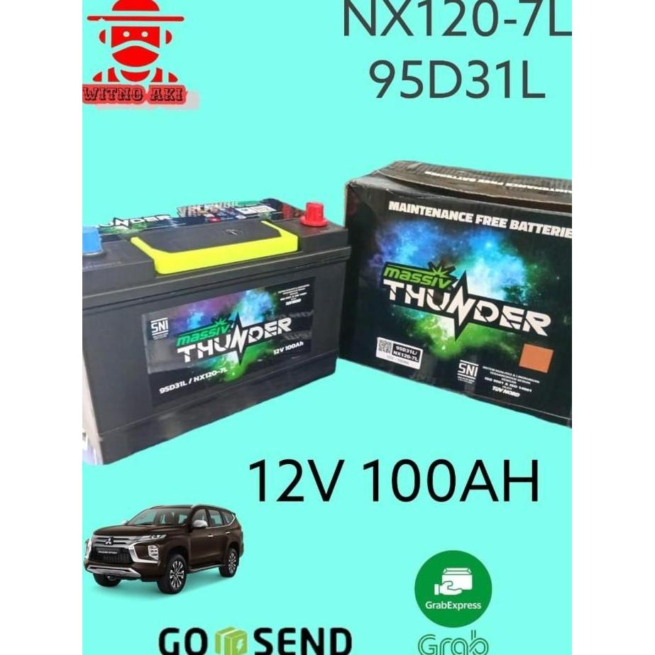 AKI MOBIL MITSUBISHI PAJERO MASSIV THUNDER NX120-7L 95D31L 105D31L