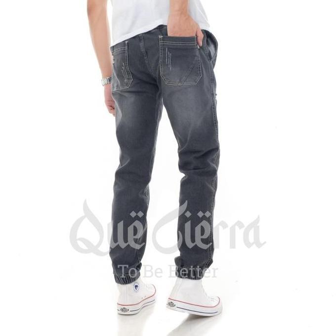 Celana Jogger Sobek pria Orinal Joger Jeans Denim Ripped Premium