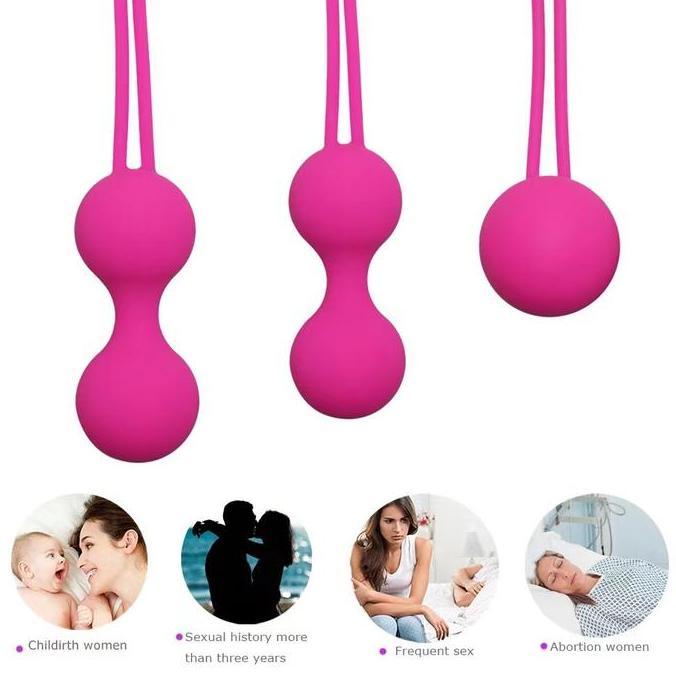 Gyni- Premium Silicone Kegel Ball With Metal Balls Inside / Bola Senam Kegel