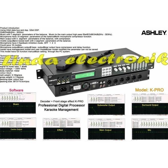 Management Ashley k pro Original Digital Processor Karaoke ashley kpro