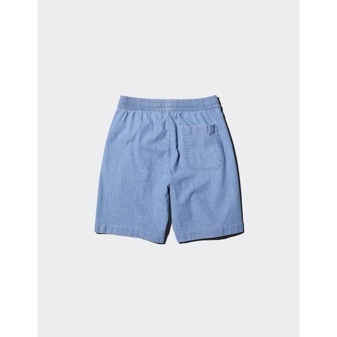 Uniqlo Celana Pendek Rileks Stretch Chambray 02