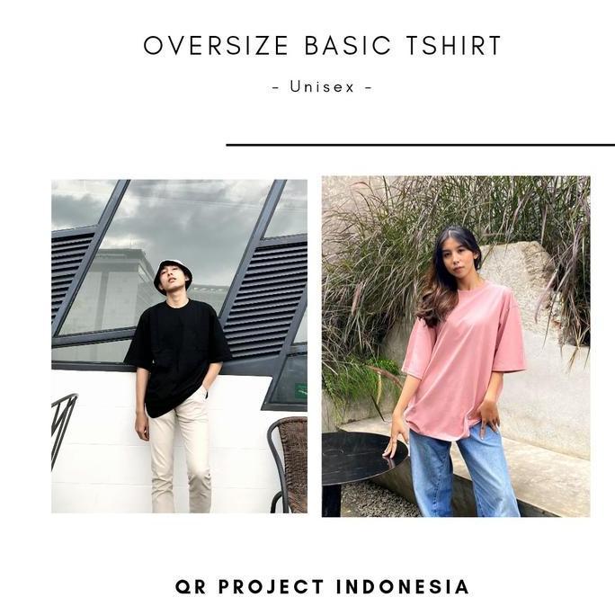 Cntikk- Qr Project Id - Kaos Polos Oversize Unisex