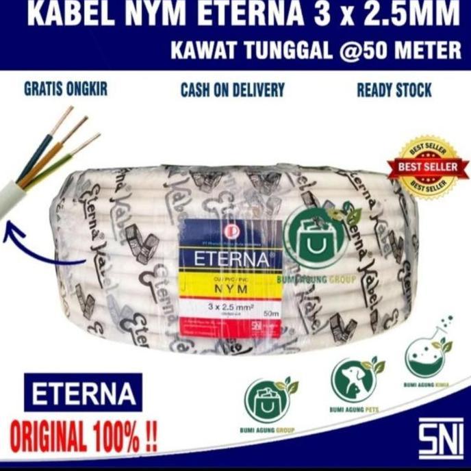 KABEL ETERNA 3 x 2,5MM NYM / KABEL 3 x 2,5MM NYM PER ROLL 50M 50METER