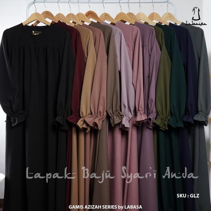 Gamis Wanita Polos Ity Crepe Azizah Series - Labasa Ori | Gamis Dewasa