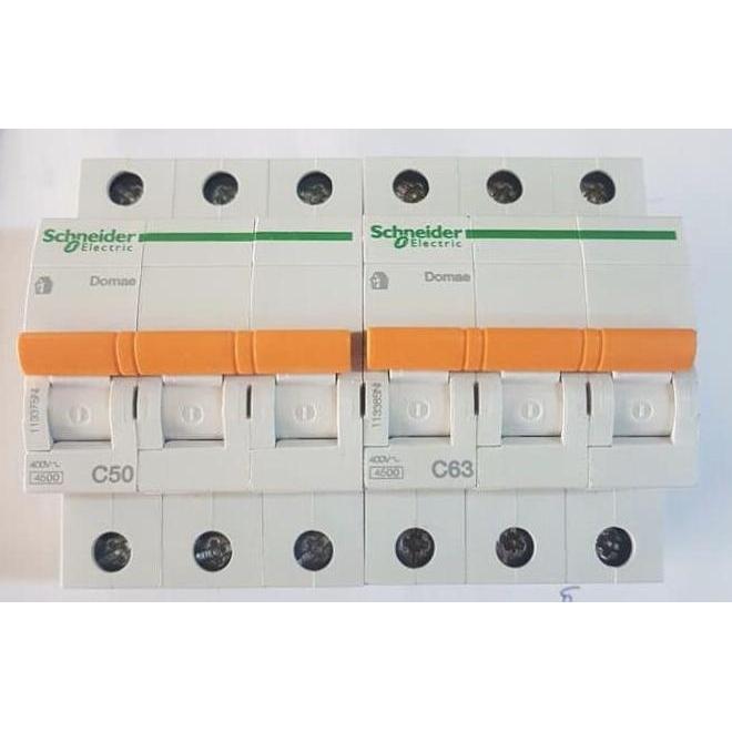 Spesial Mcb Schneider Domae 3 Pass Phase 3P 63 Ampere 63A / 50 Ampere 50A