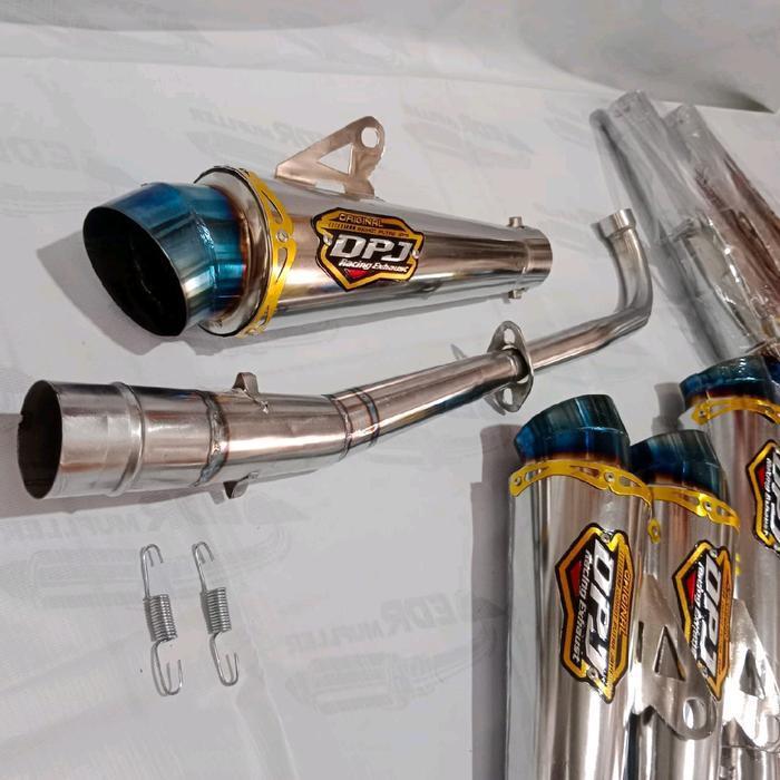 Knalpot Recing Dpj Blue Absholute Revo Karisma Supra 125 Jupiter Vega Shogun Original Dan Terpercaya