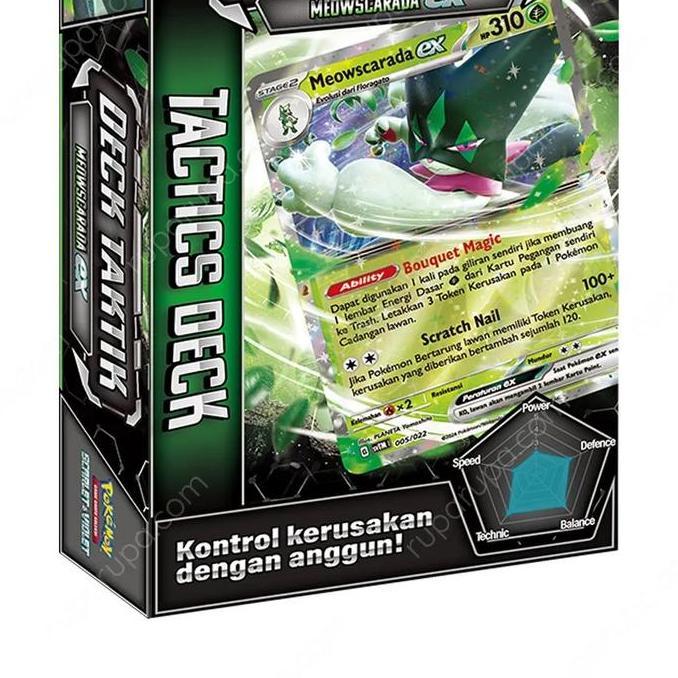 Kartu Pokemon TCG - Deck Taktik Meowscarada ex svTM - Starter Deck Pokemon Game Kartu Koleksi Scarle