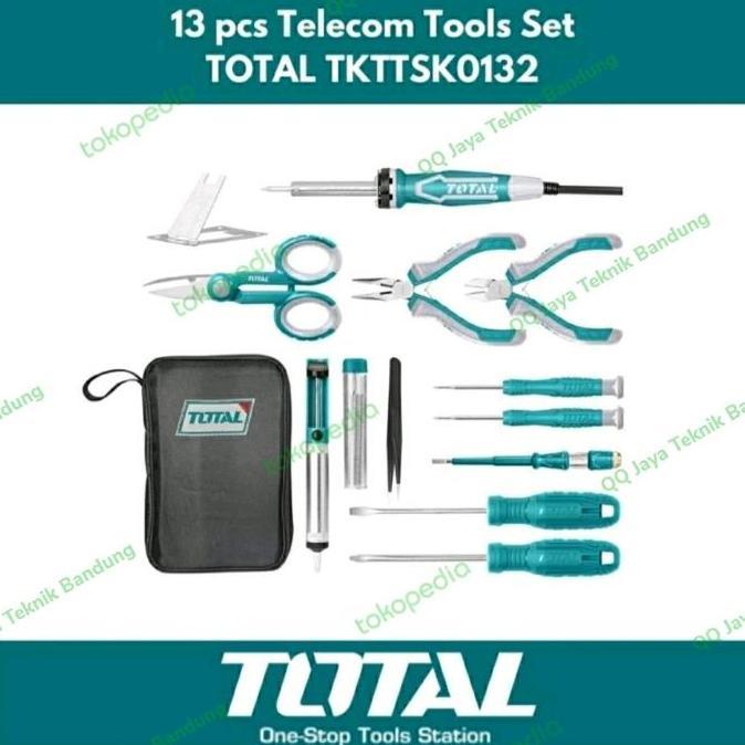 Promo TOTAL 13 PCS TELECOM TOOL SET - Tool set elektronik Diskon