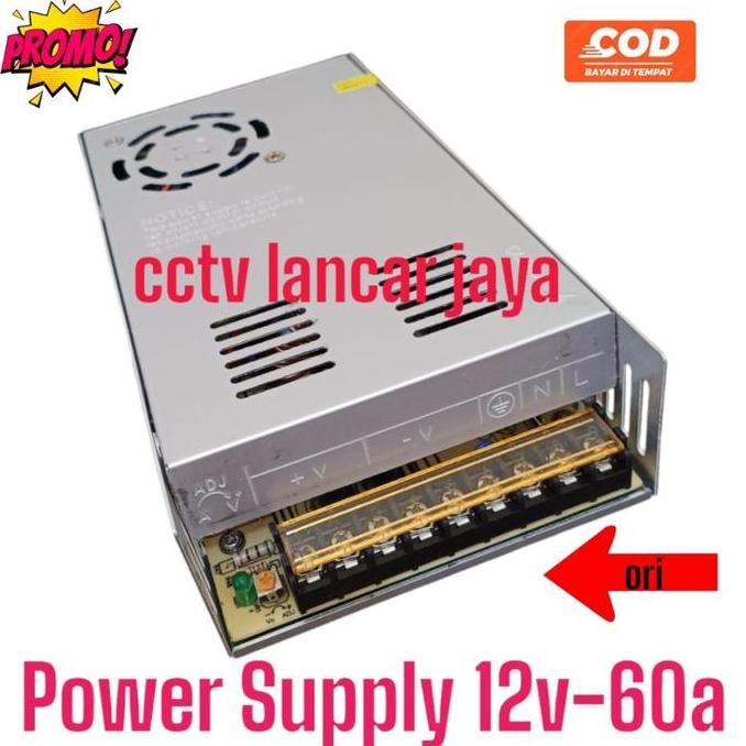Switching Power Supply PSU 12V 60A High Quality 12Volt 60 Ampere Kipas