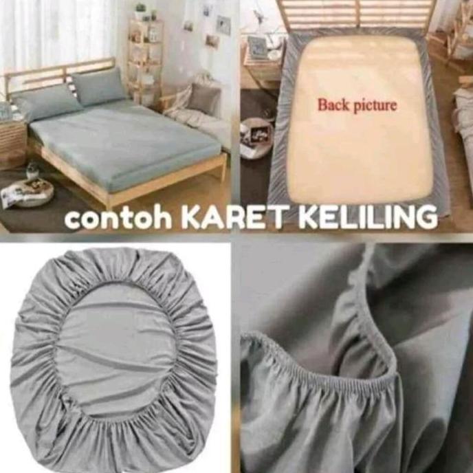 Sleeprm- Sprei Karet Keliling, Sprei Karet Full,Sprei Karet Anti Geser King Size Katun