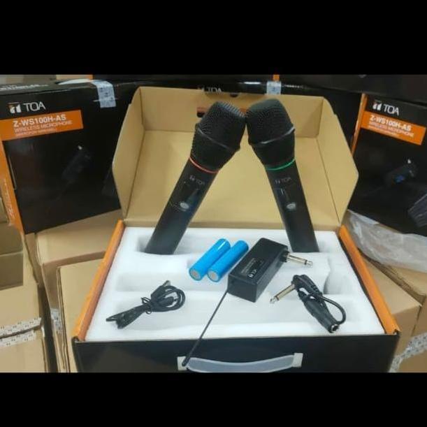 Mic Wireless TOA Z-WS100H-AS 2Mic Handle Wireless ORIGINAL
