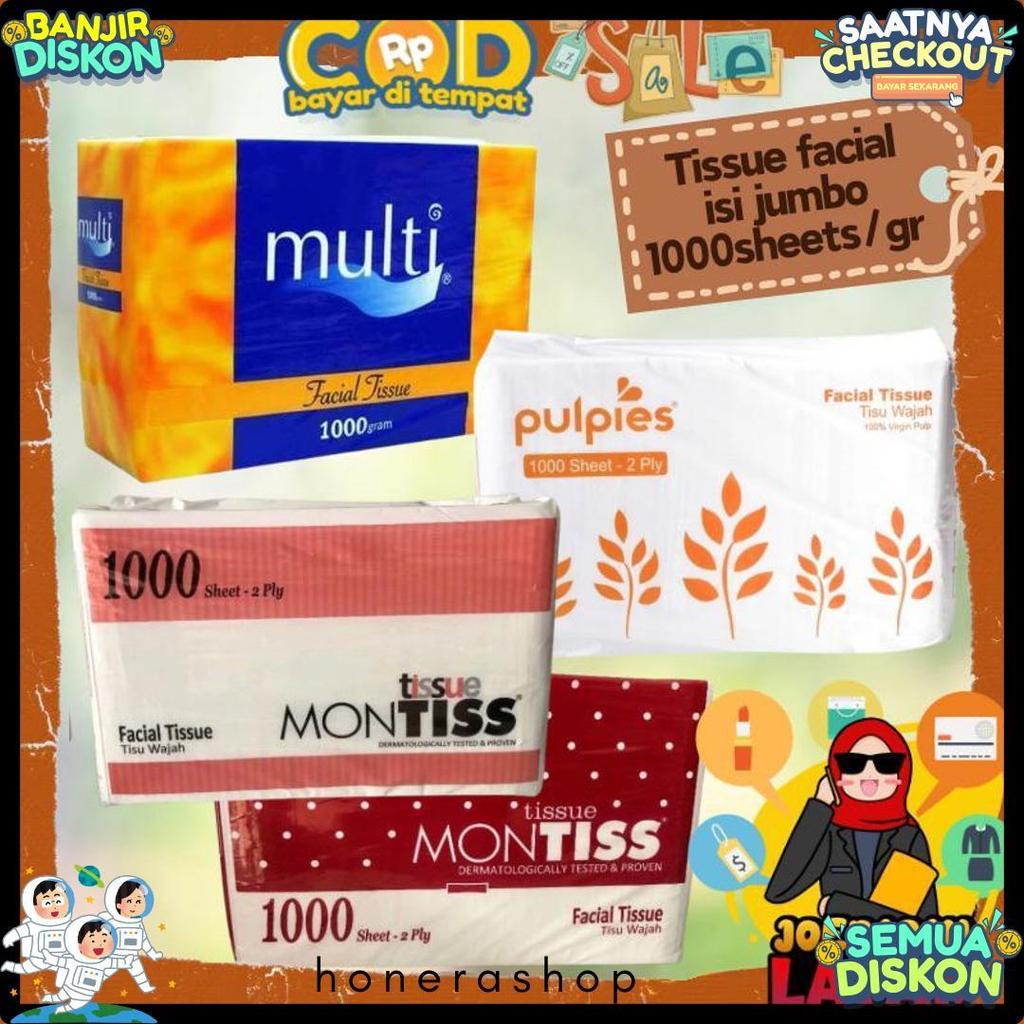 [Joeragan Lapak] Tisu Tissue Jumbo 1000 Sheets Gram Refill Pulpies Murah Ekonomis Montisss Multifung