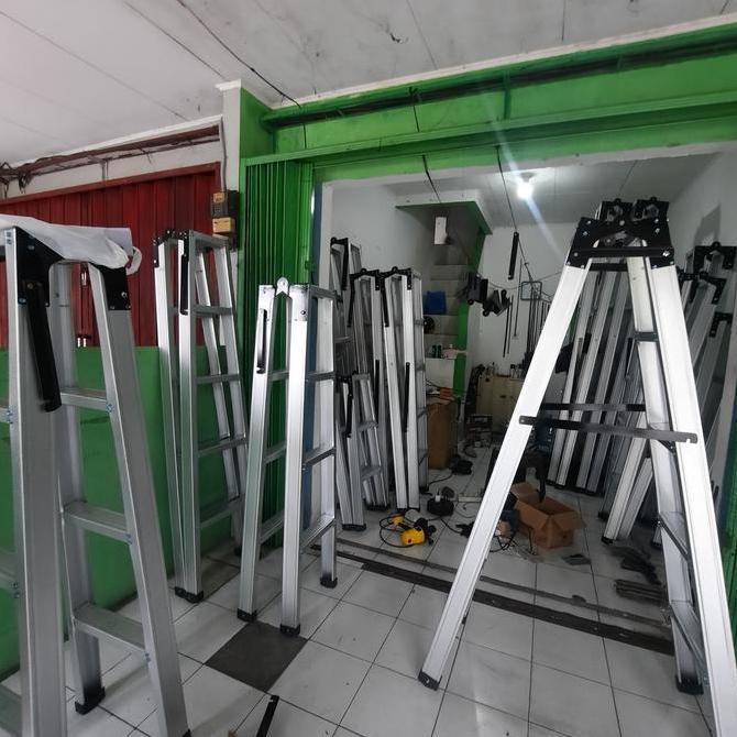 Tangga Lipat 2 Meter Baja Ringan Bukan Aluminium
