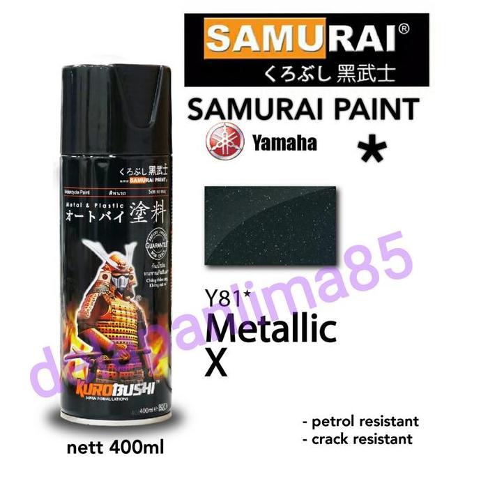 Wrnawrni- Samurai Paint Y81 Metalik X / Hitam Metalik/Cat Semprot