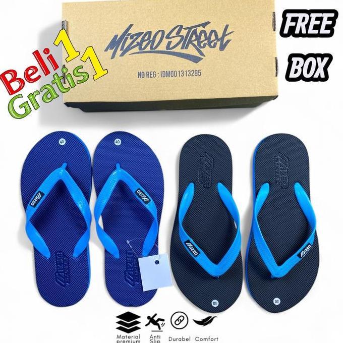 DISKON SENDAL JEPIT MIZEO STREET CLASSIC FLIP FLOP KARET SPON PRIA WANITA SANDAL ANDO