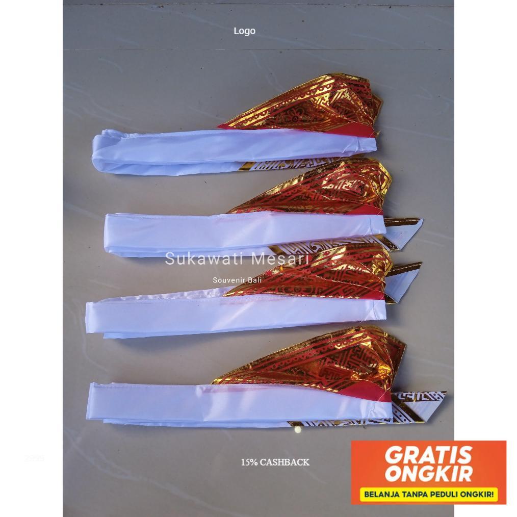 Udeng Ikat Lembaran Merah Putih HUT RI Kemerdekaan Karnaval Souvenir Bali Unik - 2025 COD Termurah T