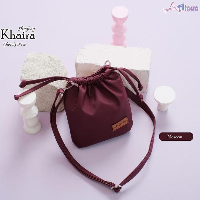 BEST SELLER VAST GALERI - KHAIRA SLINGBAG AINUN TAS SERUT SELEMPANG WANITA BAHAN HALUS MODEL TERBARU