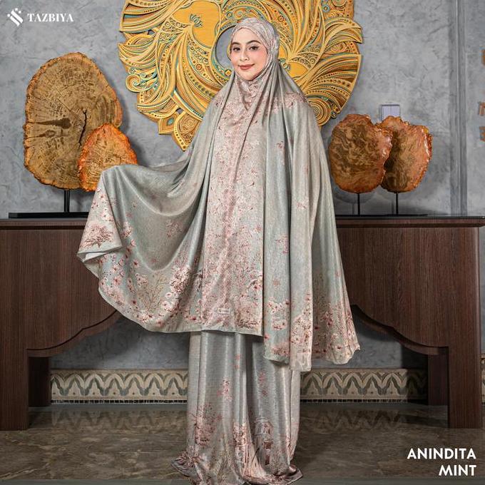 [NEW] TAZBIYA - ANINDITA SERIES | MUKENA PREMIUM DEWASA 2IN SET SAJADAH | MUKENA SAJADAH SESERAHAN M