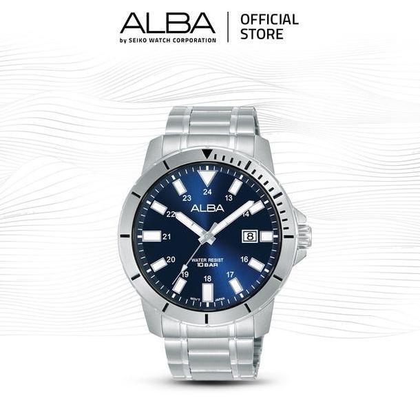 ALBA Jam Tangan Pria AS9R97 Quartz Stainless Steel Silver Watch