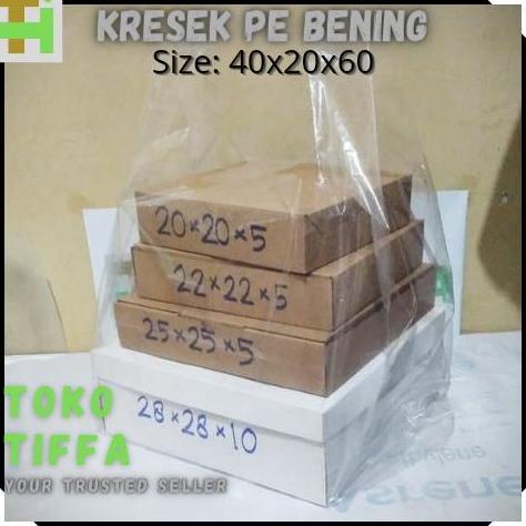 Kresek PE bening 40x60 tebal 05 kantong plastik BISA GOSEND